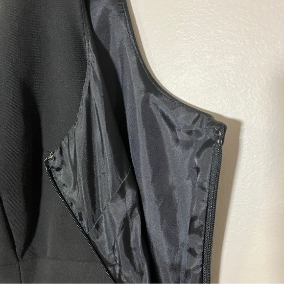 LIZ & Co dress LBD Sleeveless Black sheath round neck vintage Y2K - Picture 5 of 7